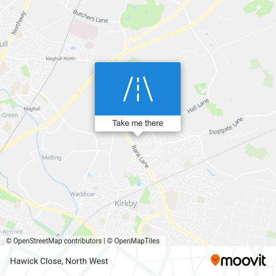Hawick Close map