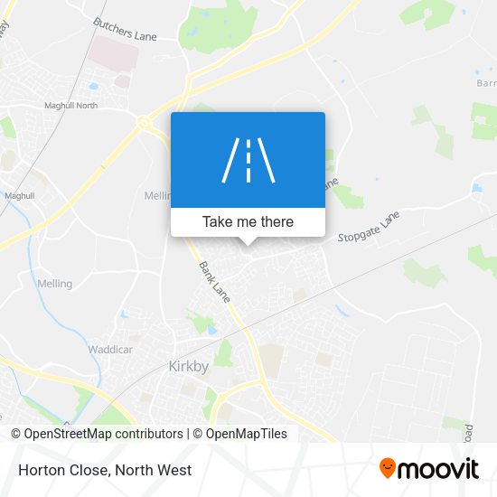 Horton Close map