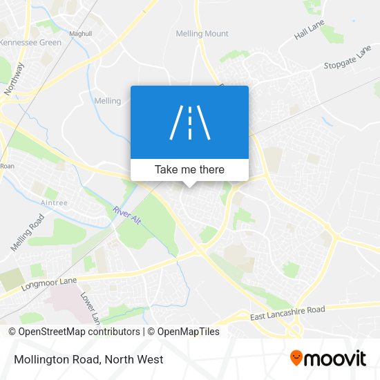 Mollington Road map