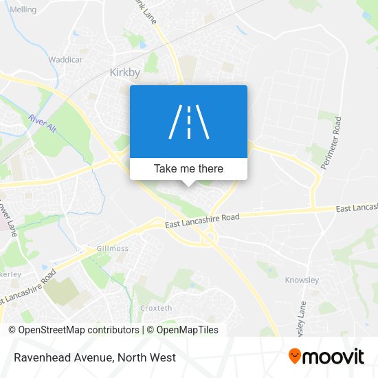 Ravenhead Avenue map