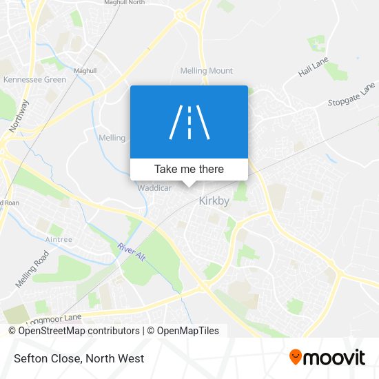 Sefton Close map