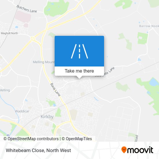 Whitebeam Close map