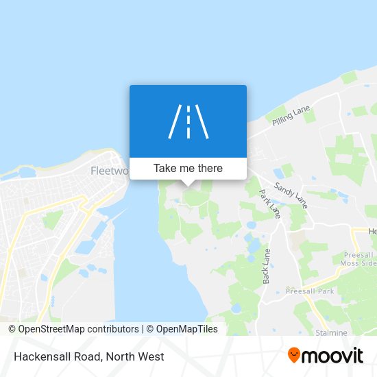 Hackensall Road map