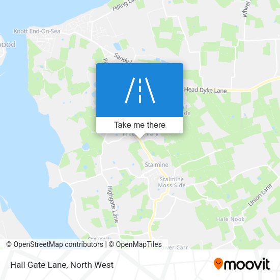 Hall Gate Lane map