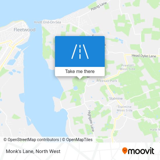 Monk's Lane map