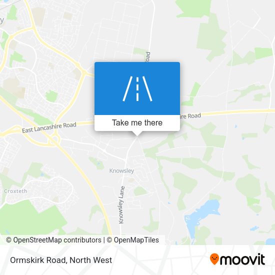 Ormskirk Road map
