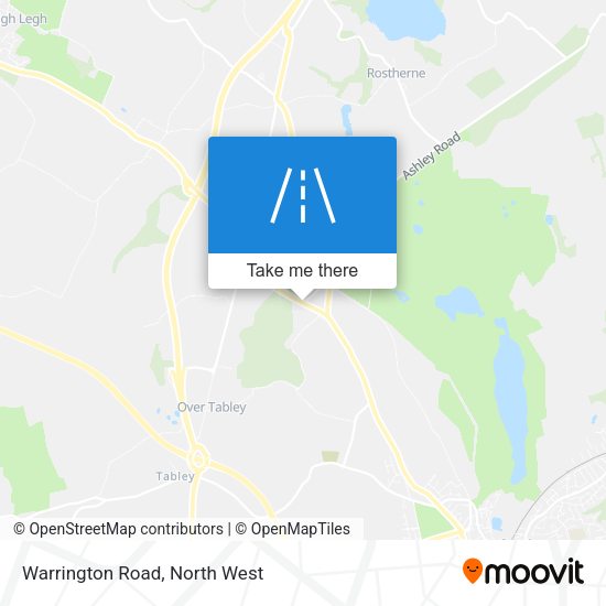 Warrington Road map