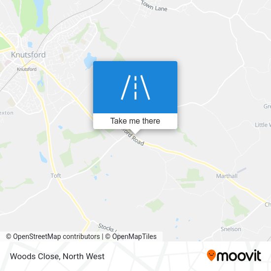 Woods Close map