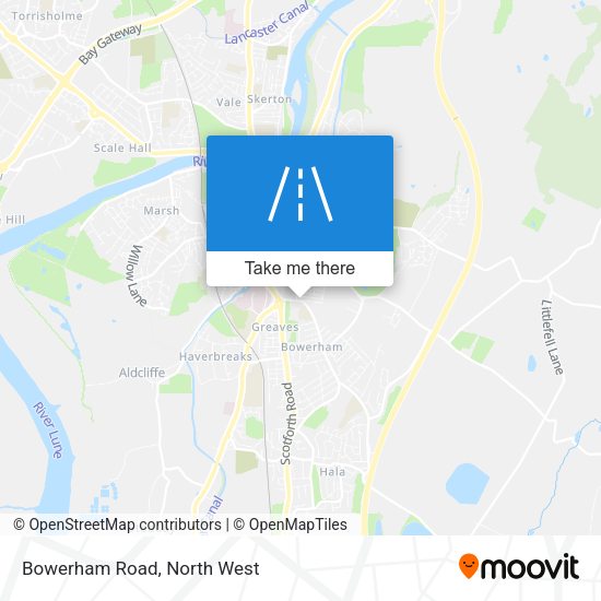 Bowerham Road map