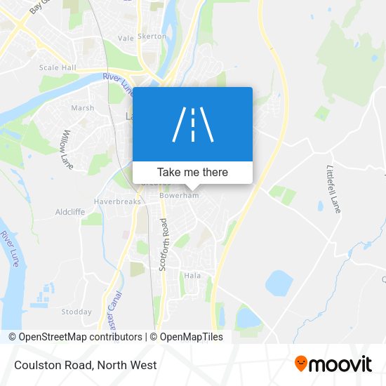 Coulston Road map