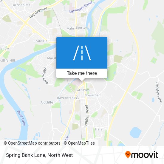 Spring Bank Lane map