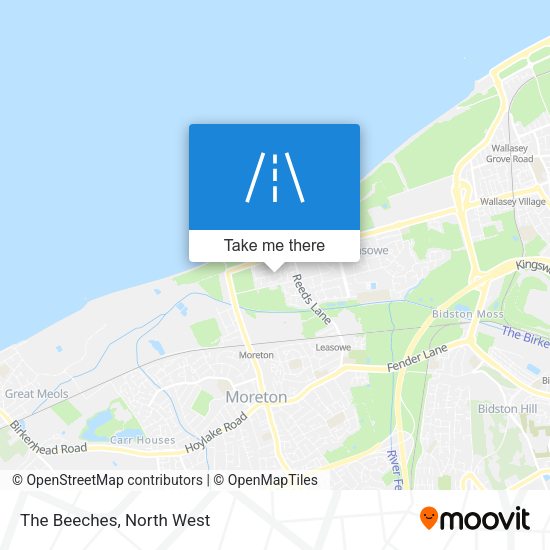 The Beeches map