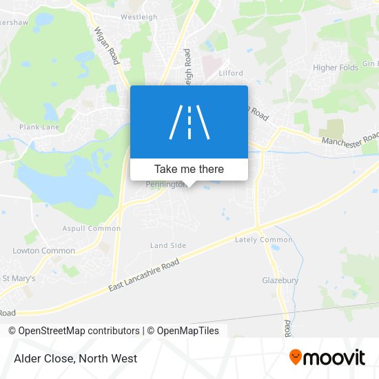Alder Close map