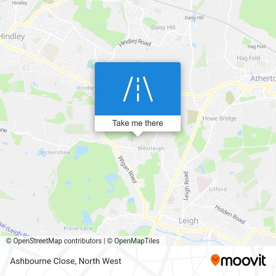 Ashbourne Close map