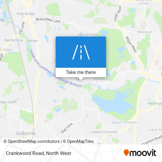 Crankwood Road map