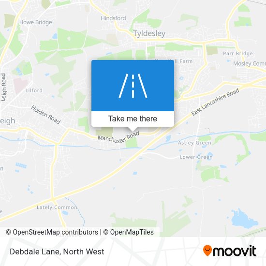 Debdale Lane map