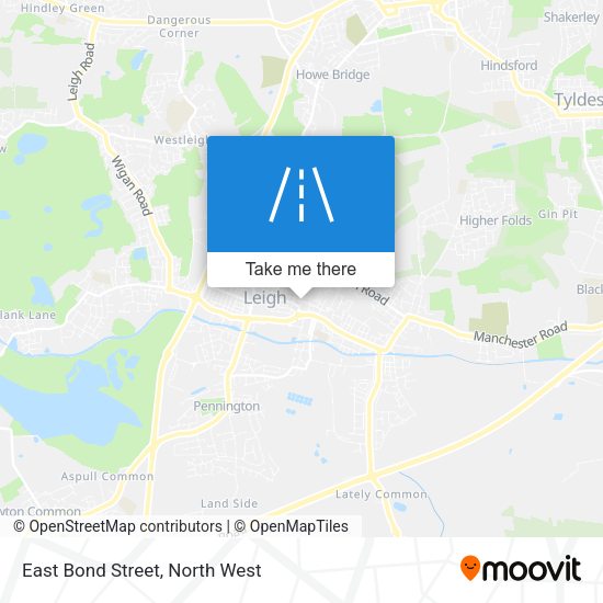 East Bond Street map