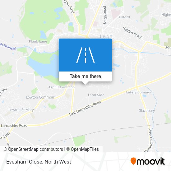 Evesham Close map