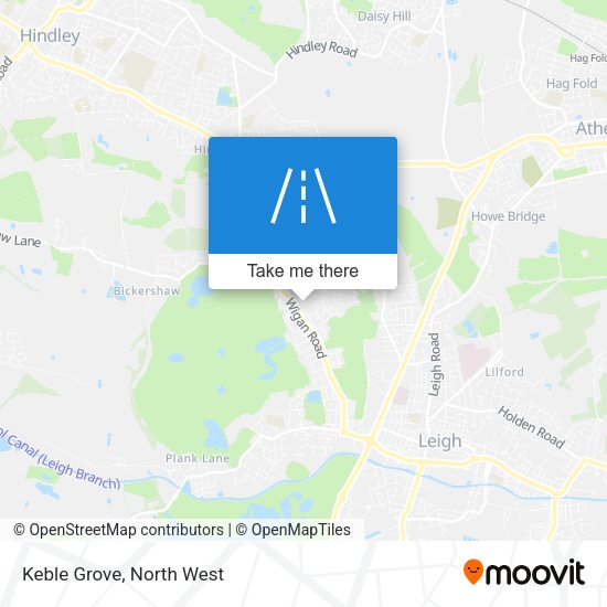 Keble Grove map