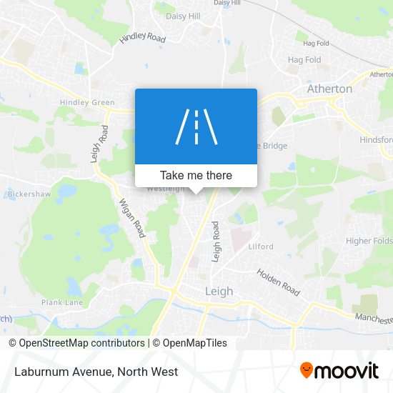 Laburnum Avenue map