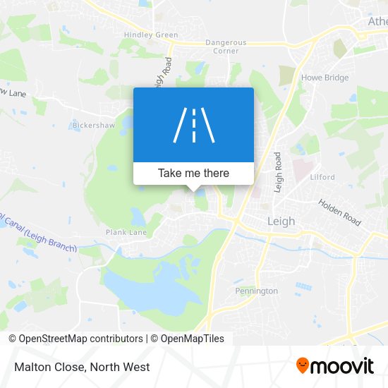 Malton Close map