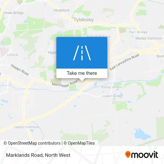 Marklands Road map