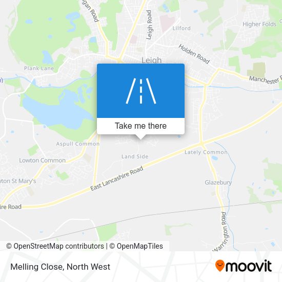 Melling Close map