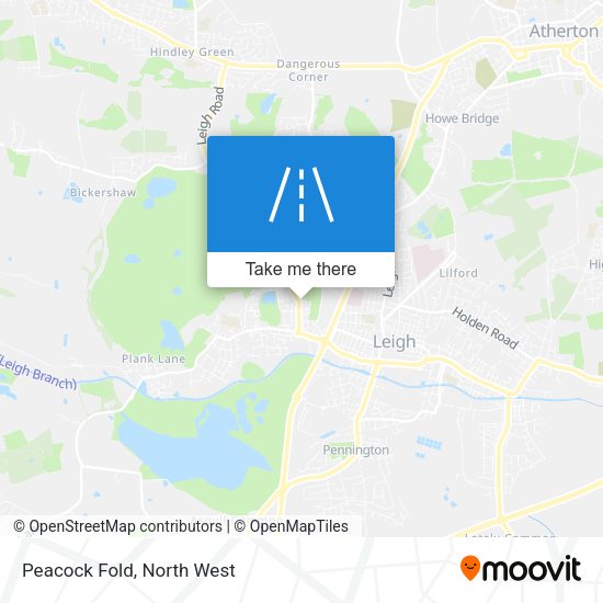Peacock Fold map