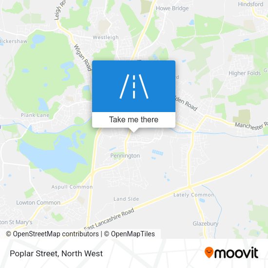 Poplar Street map