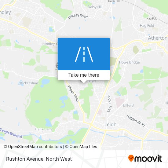Rushton Avenue map