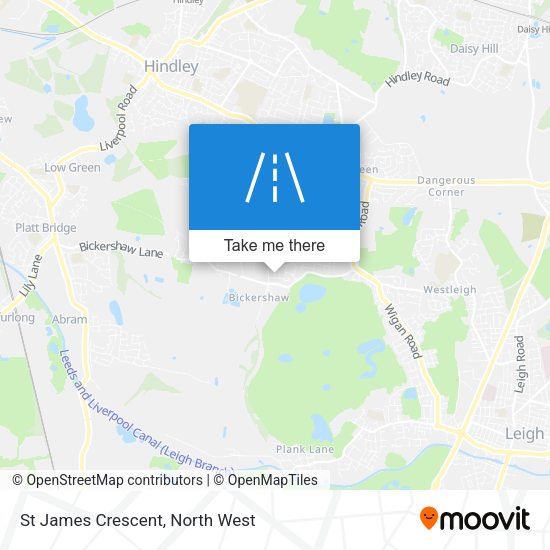St James Crescent map