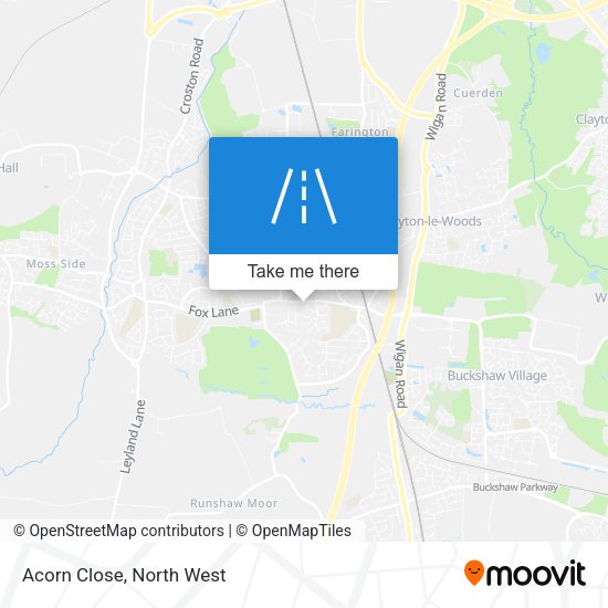 Acorn Close map