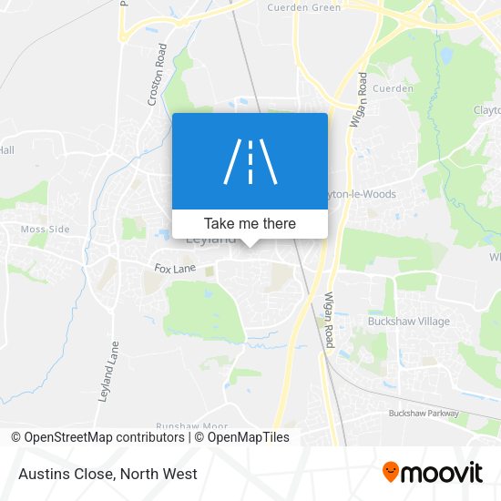 Austins Close map