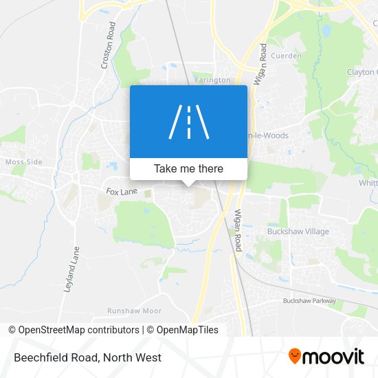 Beechfield Road map