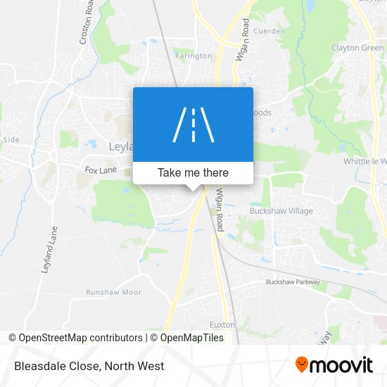 Bleasdale Close map