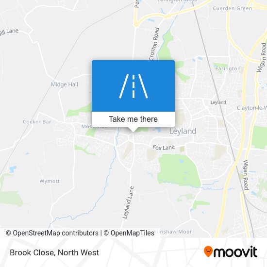 Brook Close map