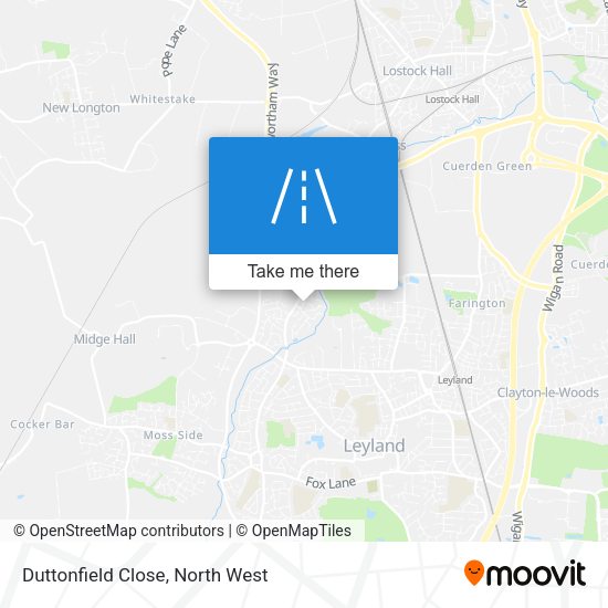Duttonfield Close map
