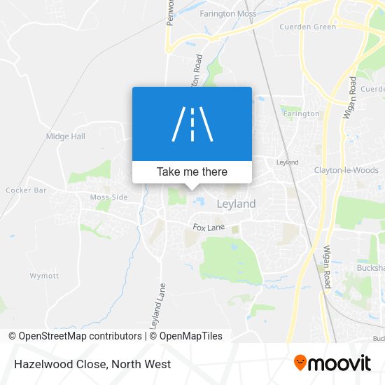 Hazelwood Close map