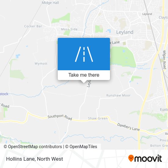 Hollins Lane map