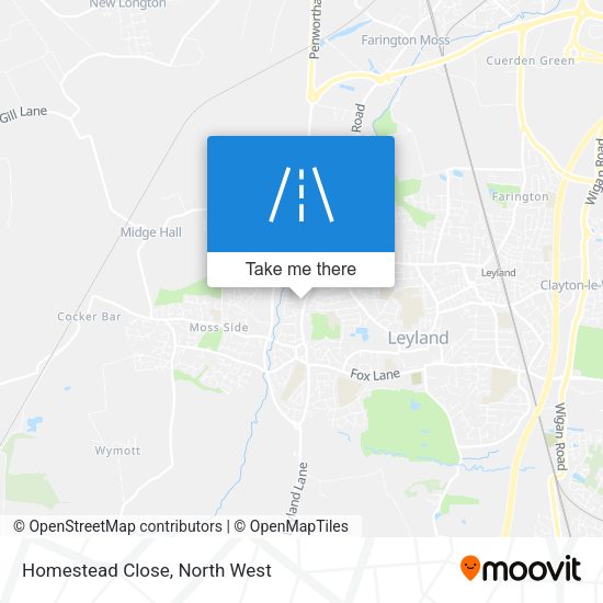 Homestead Close map
