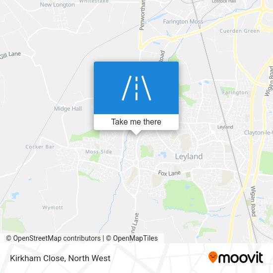 Kirkham Close map
