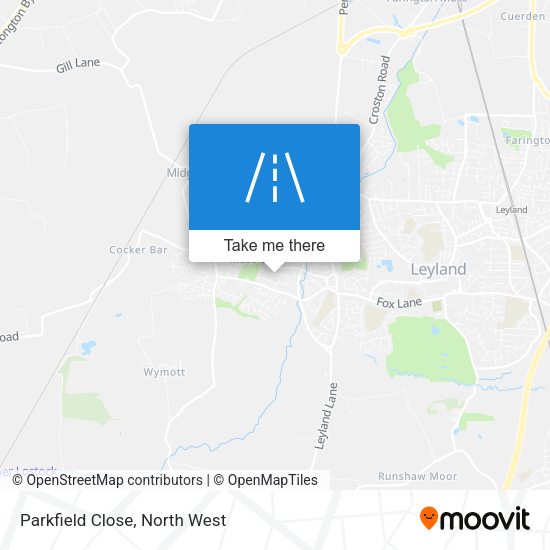 Parkfield Close map