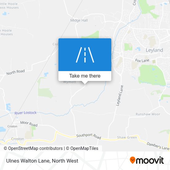 Ulnes Walton Lane map