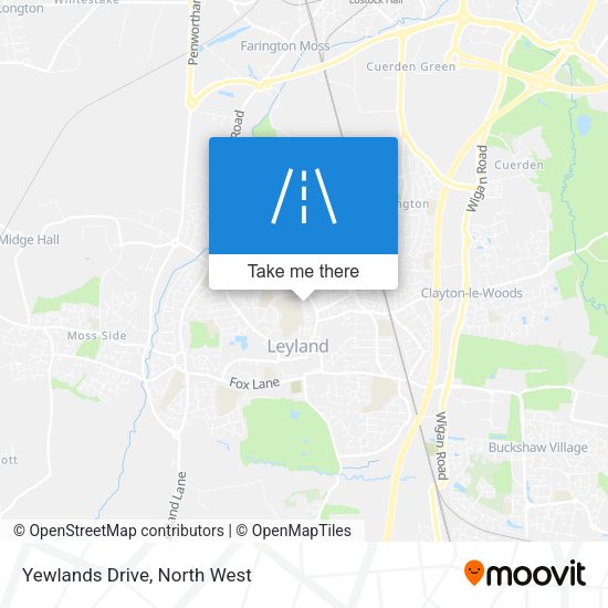 Yewlands Drive map