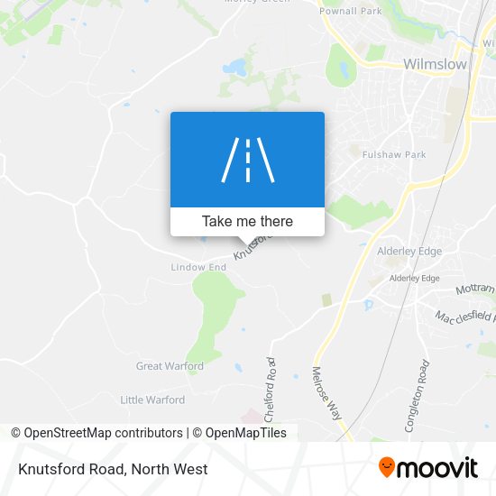 Knutsford Road map