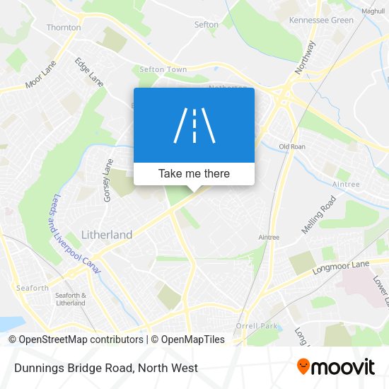 Dunnings Bridge Road map