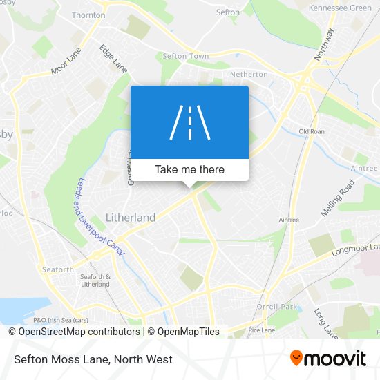 Sefton Moss Lane map