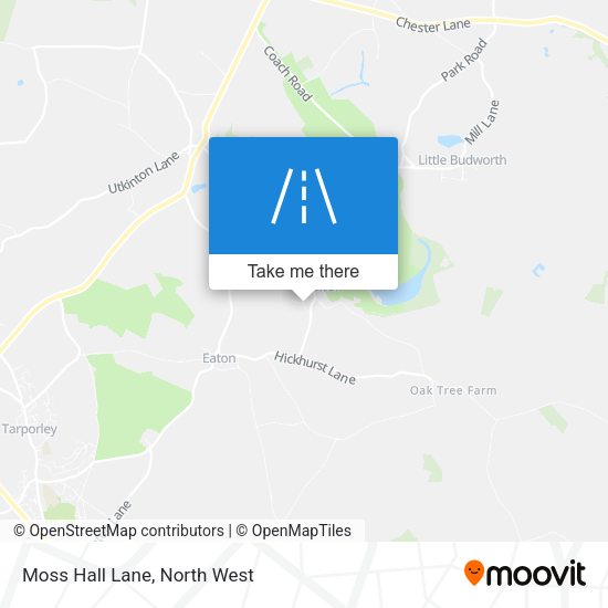 Moss Hall Lane map