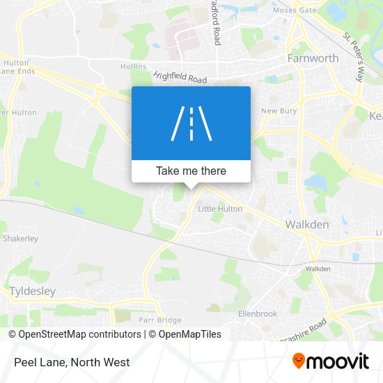 Peel Lane map