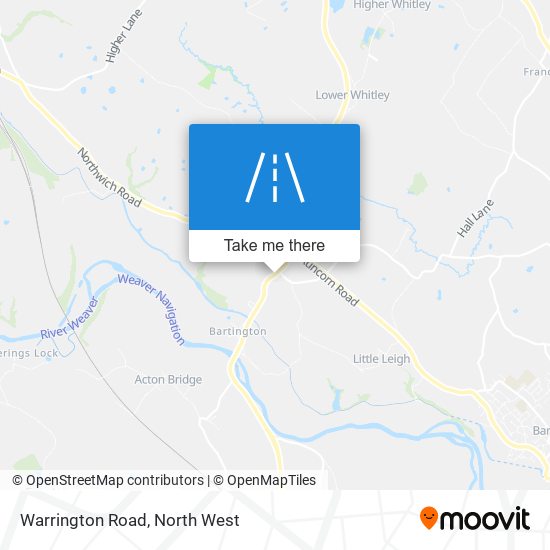 Warrington Road map